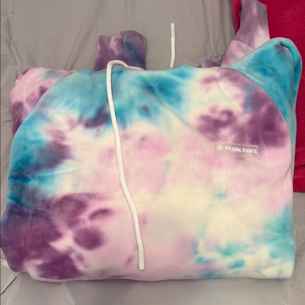 NWT Spark Paws hoodie set. Human S, Pet 2XL. SKYDYE blue purple set - Picture 6 of 6